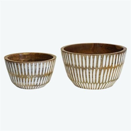 YOUNGS Wood Nest 2 Bowls Set - 2 Piece 11610